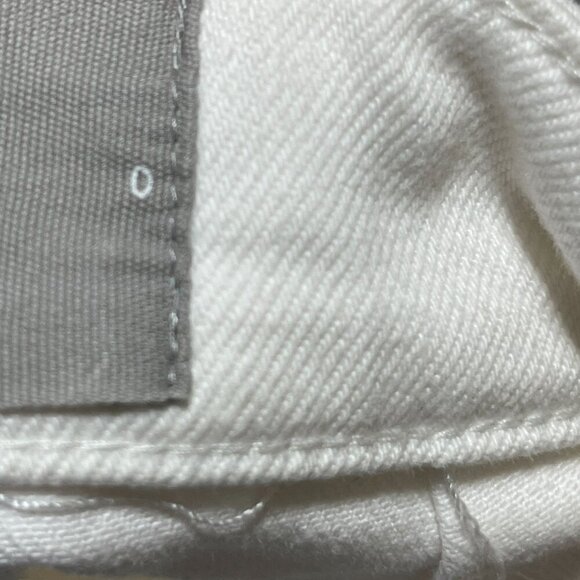 Everlane White Jeans STAIN Women's Straight Cropped Short Size 0 (READ) - Picture 5 of 7